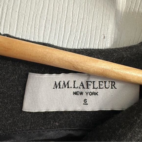 M.M. Lafleur Dress Mini Lydia Preppy Minimalist Twist Straps Dark Gray 6 Small - Picture 6 of 7